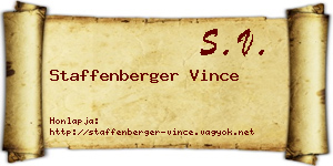 Staffenberger Vince névjegykártya