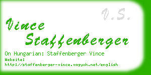 vince staffenberger business card